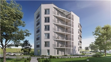 Zeichnung eines der hohen Häuser, die im umstrttenen Nordsee-Resort in Burhave entstehen sollen.
