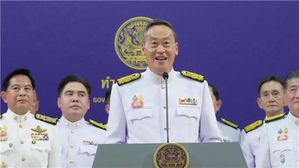 Neues Kabinett in Thailand vereidigt Der neue thailändische Ministerpräsident Srettha Thavisin in Bangkok.
