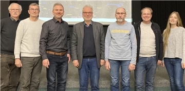 Der neue Vorstand der Sternfreunde (von links): Werner Hölscher (Kassenwart), Uwe Schau (stellvertretender Vorsitzender), Dr. Hanno Schnars (Beisitzer), Hans-Heinrich Berends (Vorsitzender), Axel Wiechmann (Beisitzer), Matthias Renken (Beisitzer) und Ann-Christin Grote (Schriftführerin).