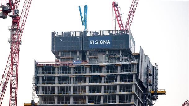 Kredit für insolvente Signa Prime Der noch unfertige Elbtower in Hamburg gehört zum Signa Prime-Portfolio.