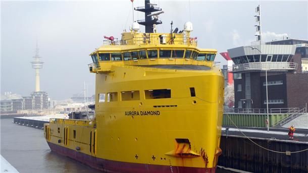 Der norwegische Offshore-Versorger „Aurora Diamond“ wurde 2013 in Rumänien gebaut.