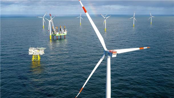 Der Offshore-Windpark Riffgat rund 15 Kilometer nördlich der Insel Borkum.
