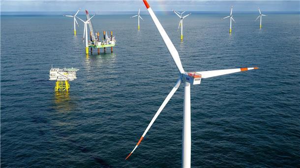 Der Offshore-Windpark Riffgat rund 15 Kilometer nördlich der Insel Borkum.
