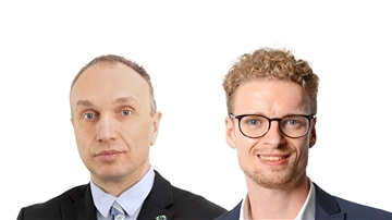 Das Bild zeigt eine Collage aus zwei Männer-Porträts.
