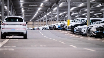 Featurefoto vom BLG-Autoterminal in Bremerhaven 2023