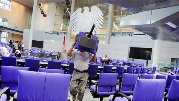 Der Plenarsaal des Bundestags.