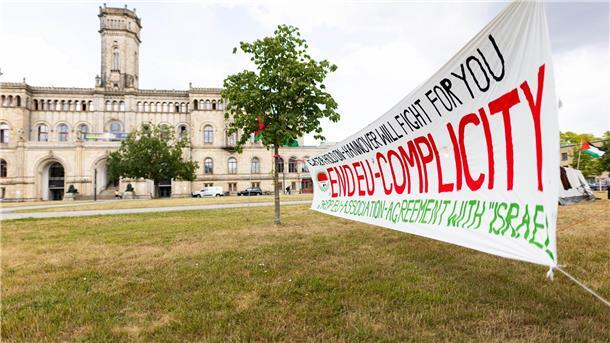 Ministerium: Pro-Palästina-Camps sensibel beobachten Der Protest richtet sich auch gegen die Europäische Union.
