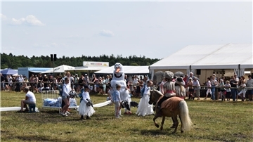 Der RV „Sleipnir“ Sellstedt und Freunde präsentierten zu Ehren des 100-jährigen Jubiläums des RV Beverstedt ihr Schaubild „Die Eiskönigin“.