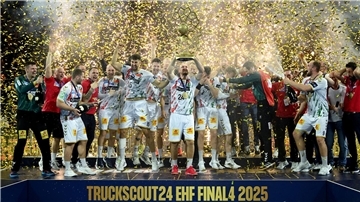 Der SC Magdeburg bejubelt den Triumph in der Champions League.
