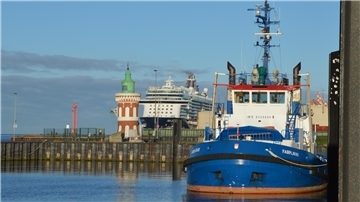 Der Schlepper „Fairplay-61“ von Fairplay Towage in Bremerhaven. Die Hamburger Reederei betreibt nach eigenen Angaben rund zehn Schlepper in der Seestadt und Bremen zusammen. Weitere Standorte in Deutschland sind neben Hamburg auch Wilhelmshaven und Rostock.