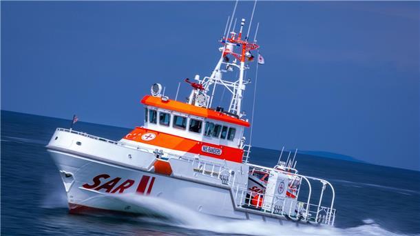 Tag der Seenotretter: Immer mehr Frauen im Einsatz Der Seenotrettungskreuzer „Nis Randers“ bei einer Einsatzübung.