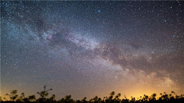 Nasa: Heller Ausbruch demnächst von der Erde aus zu sehen Der Sternenhimmel leuchtet über einem Rapsfeld. Laut Nasa könnte sich in den kommenden Monaten könnte ein Himmelsspektakel ereignen - eine sogenannte Nova-Explosion.