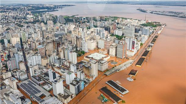 Der Süden von Brasilien ist von schweren Überschwemmungen betroffen.