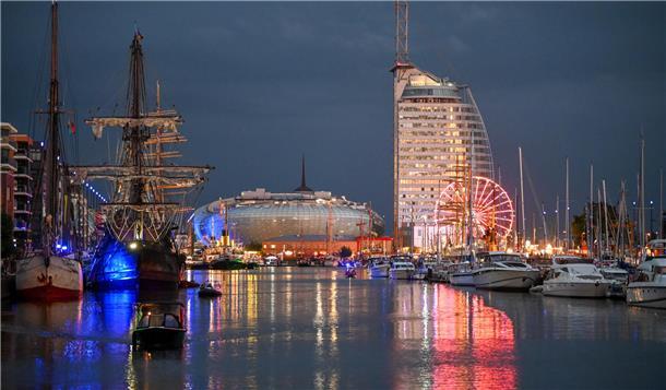 Der Hafen von Bremerhaven. 