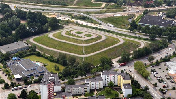 Der Tunnelberg aus der Luft fotografiert.