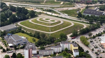 Der Tunnelberg aus der Luft fotografiert.