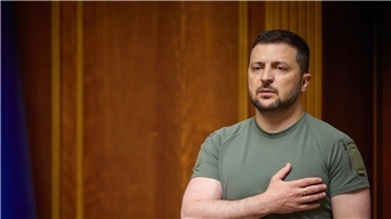 Der ukrainische Präsident Wolodymyr Selenskyj während einer Sitzung des ukrainischen Parlaments.