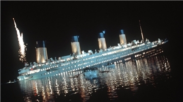 Der Untergang des Luxusliners „Titanic“ im Film von Regisseur James Cameron.