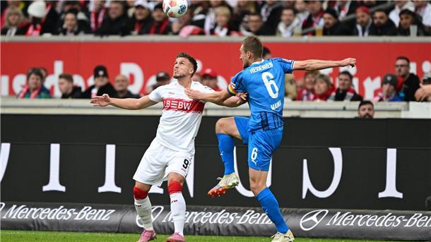 Der VfB mit Stürmer Ermedin Demirovic rieb sich an Heidenheims Defensive auf.