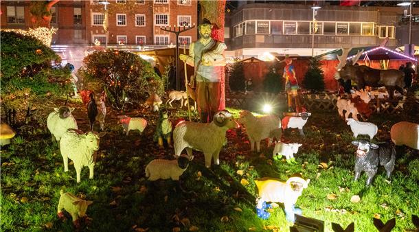 Eine Szenerie auf dem Weihnachtsmarkt in Bremerhaven.