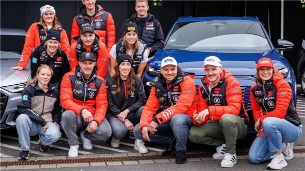Trotz mauer Ski-Saison: Großes deutsches Team bei WM Deutsche Skisportler im Herbst bei der Einkleidung - zur alpinen WM fährt ein überraschend großes Team.