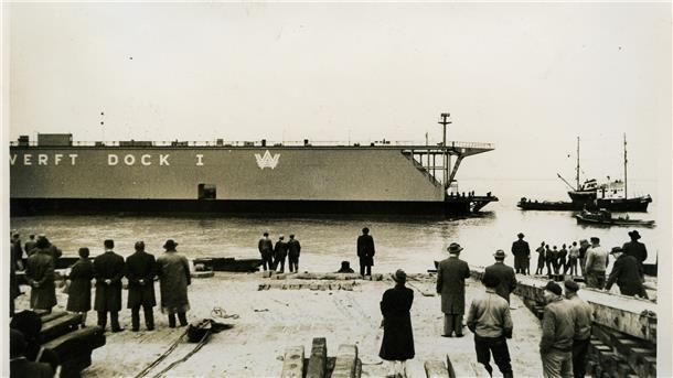 Dezember 1960: Bei GHH stand ein Stapellauf an.