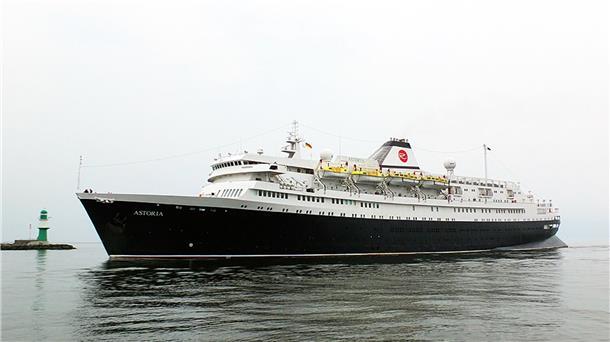 Die 1948 gebaute „Astoria“ gilt als ältestes Kreuzfahrtschiff der Welt. 
