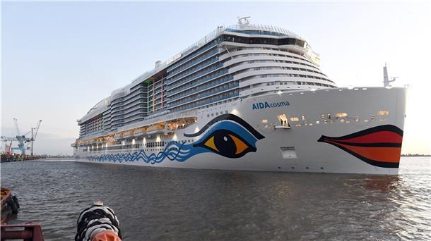 Die „Aidacosma“ hat heute in Bremerhaven festgemacht.