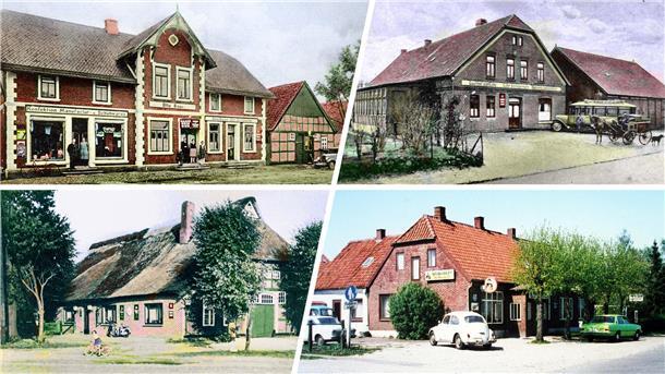 Fotos von vier Gaststätten sind auf einem Bild zusammenmontiert. 