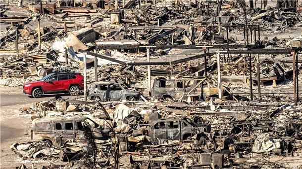 100 Tage nach dem Inferno - ein langer Weg für Los Angeles Die Aufbauarbeiten nach den Flächenbränden im Januar werden lange dauern. (Archivbild)