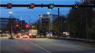Die Autobahn GmbH ist zuständig bei Störungen des Verkehrsleitsystems der Grimsbystraße.