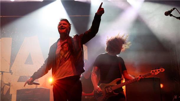 Die Band Madsen spielte beim Demokratiefestival „Jamel rockt den Förster“.