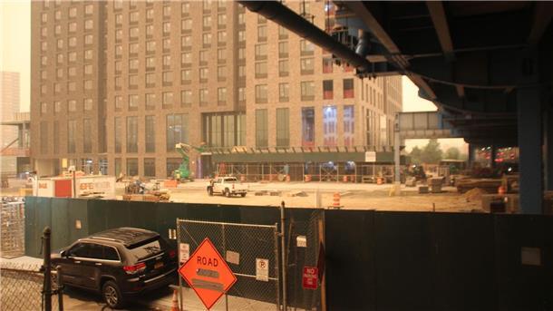 Die Baustelle des „Universal Hip-Hop Museum“ (UHHM) in der Bronx, das 2024 eröffnen soll.