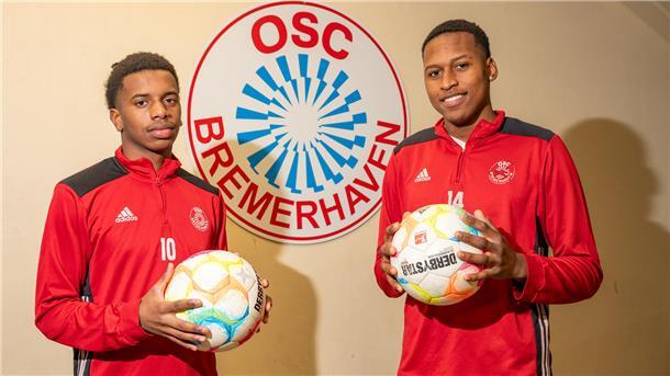 Die beiden Kolumbianer Andres Felipe Viveros Castillo (links) und Maikol David Valencia Mina spielen für den OSC Bremerhaven.