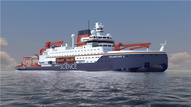 3D-Ansicht des geplanten Neubaus der "Polarstern" des Alfred-Wegener-Instituts