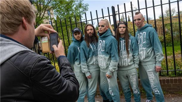 Die deutsche ESC-Band Lord of the Lost in Liverpool.