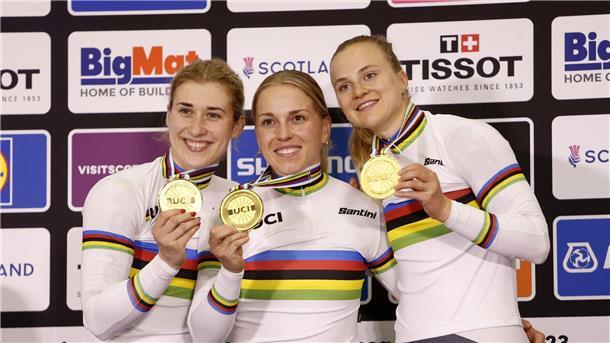 Deutsche Teams bei Bahnrad-WM bisher ohne Medaillen Die deutschen Teamsprinterinnen blieben diesmal ohne WM-Medaille. (Archivbild)