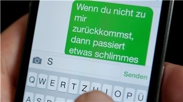 Eine Sms mit einem drohenden Inhalt