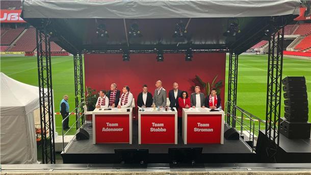 Die drei Kandidatenteams für den neuen Vorstand beim 1. FC Köln. 
