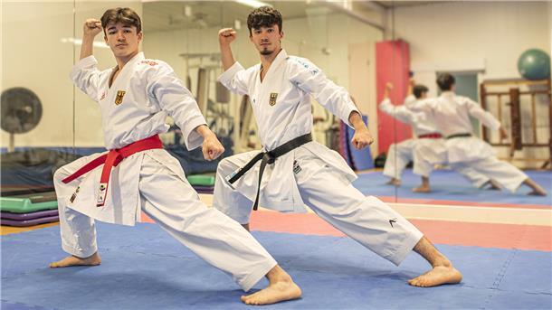 Die EM kann kommen: Die Karateka Aaric (rechts) und Andrew Lück sehen sich für das Turnier in Polen optimal vorbereitet.
