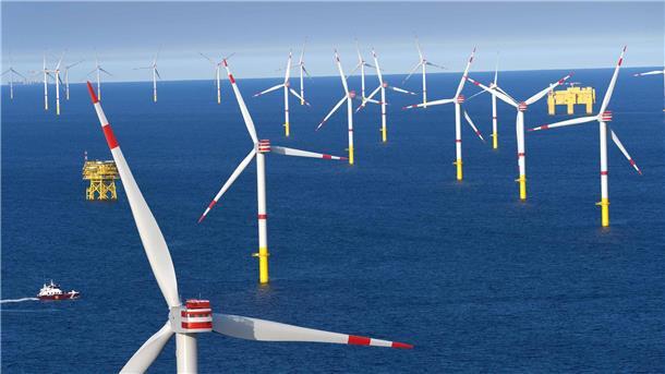 Windpark auf See