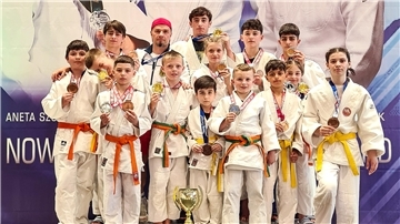 Die erfolgreichen Judoka beim Solanin „Young Europe“ International Judo Tournament.