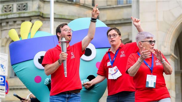 „Fest der Inklusion“: Die Special Olympics Niedersachsen Die Eröffnungsfeier der Special Olympics Landesspiele Niedersachsen in Hannover.