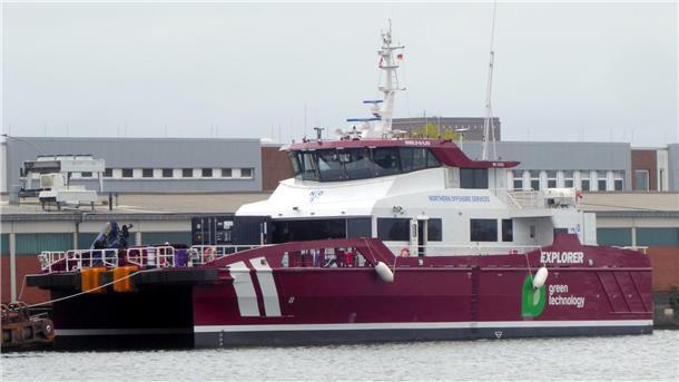 Das Schiff "Explorer" im Fischereihafen in Bremerhaven