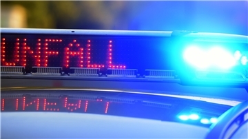 Blaulicht und die Anzeige Unfall.