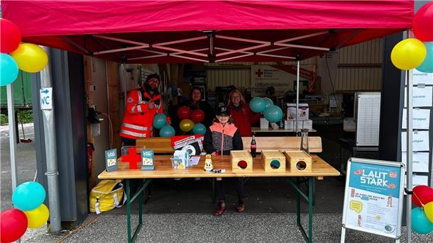 Stempelstand der Aktion "Lautstark in Zeven". 