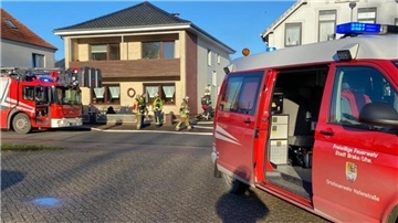 Die Feuerwehr Hafenstraße rückte zu einem Kellerbrand in den Schrabberdeich aus.