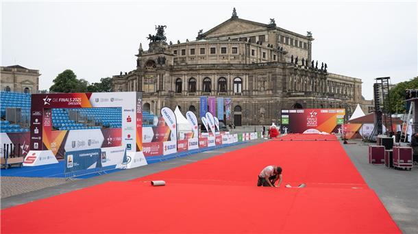 Die „Finals 2025“ finden in Dresden auch vor der Semperoper statt.