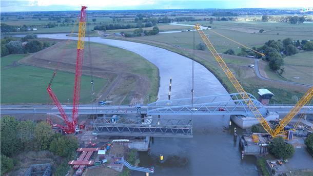 Die Firma Tiesler war auch am Rückbau der Hubbrücke in Huntebrück maßgeblich beteiligt.