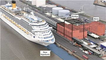 Kreuzfahrtschiff am Terminal